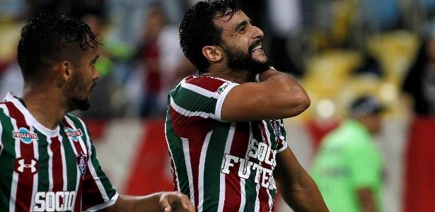 Artilheiro Henrique Dourado em ação pelo Fluminense este ano - Nelson Perez/Fluminense FC