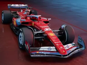 F1: Ferrari revela pintura vermelha e azul para o GP de Miami