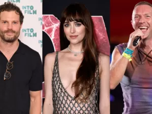 Jamie Dornan faz raro comentário sobre amizade com Dakota Johnson e entrega status da relação da atriz com Chris Martin; assista