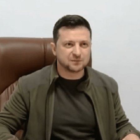 Presidente Volodymyr Zelensky discursou para cidadãos europeus - Reprodução BandNews TV