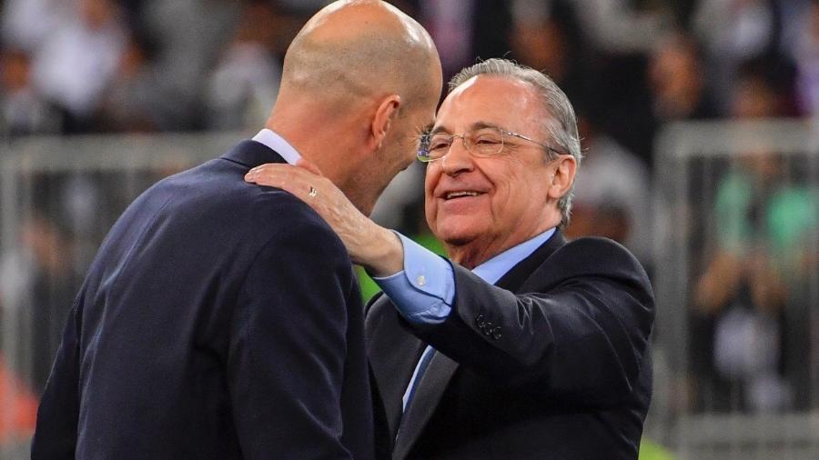 O presidente Florentino Pérez, do Real Madrid e da Superliga europeia - AFP