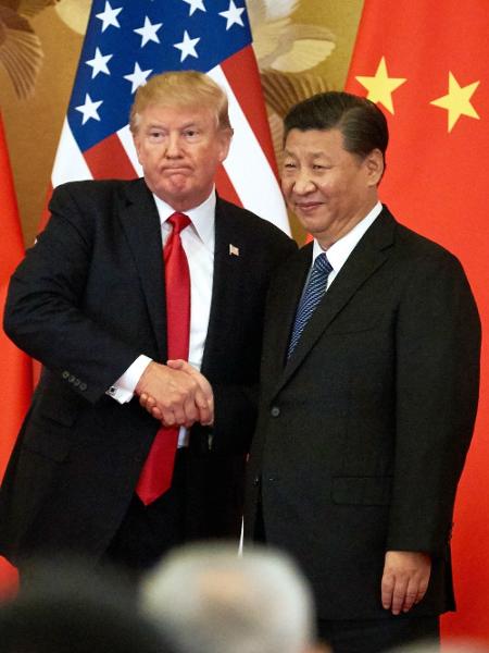 Os presidentes dos Estados Unidos, Donald Trump, e da China, Xi Jinping - Getty Images