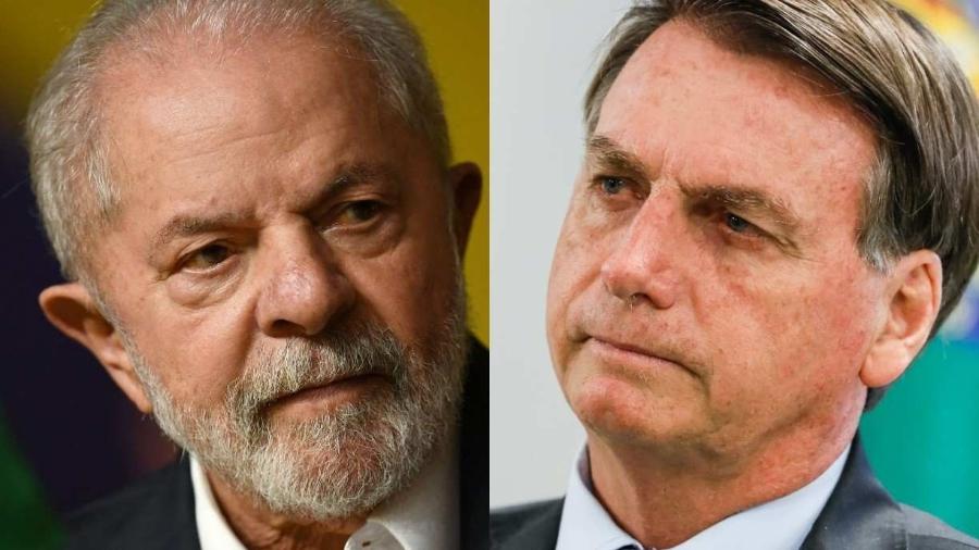 O ex-presidente Lula (PT) e o presidente Jair Bolsonaro (PL)                              - EVARISTO Sá/AFP E ISAC NóBREGA/PR                            