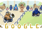 Paralimpíadas 2024: tênis em cadeira de rodas aparece em doodle do Google - Reprodução