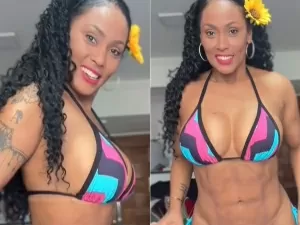 Rosiane Pinheiro faz vídeo de biquíni e exibe corpo após plásticas: "Nunca imaginei"