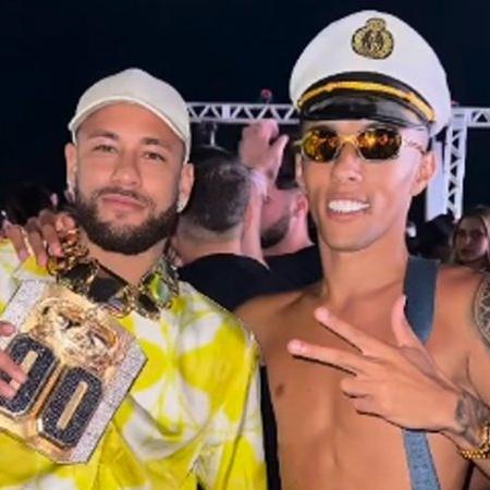 Neymar está em alto-mar com cruzeiro temático desde a última terça-feira