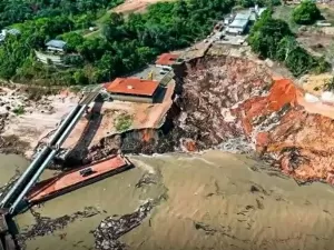 Corpo é encontrado próximo de porto que desabou na região do Amazonas