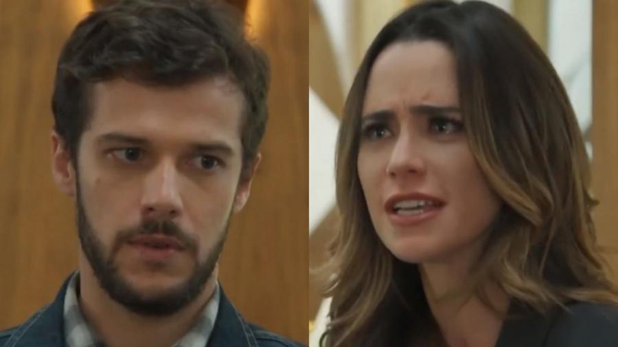 Giovanni (Jayme Matarazzo) e Bruna (Fernanda Vasconcellos) de Haja Coração (Reprodução - TV Globo) - Reprodução / Internet