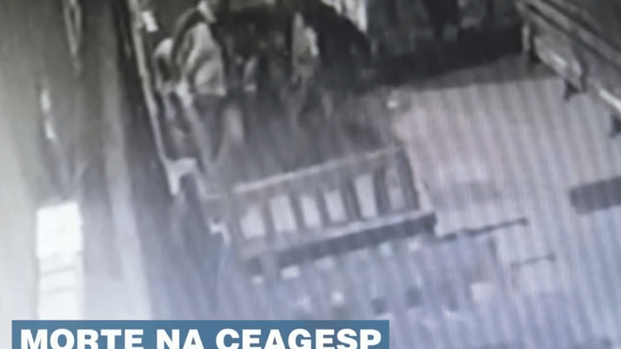 Câmeras de segurança da Ceagesp registraram o crime, na última sexta-feira (3) - Reprodução