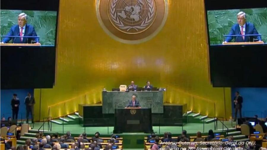 António Guterres discursa na Assembleia Geral da ONU em Nova York