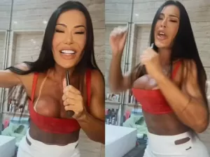 Gracyanne Barbosa canta música de solteira e fãs apontam indireta para Belo: ‘Prepara o piti’