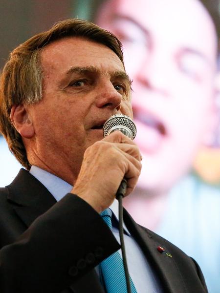 Imagem mostra o presidente Jair Bolsonaro durante discurso - Anderson Riedel/PR