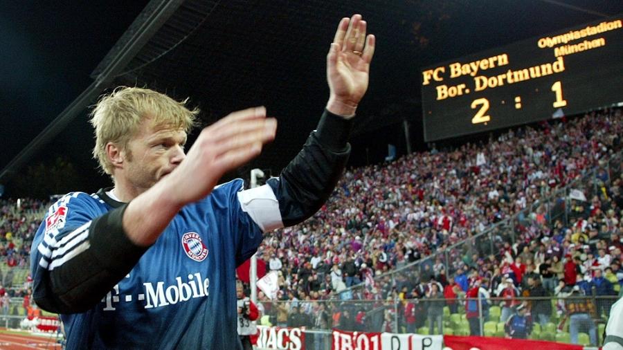 Oliver Kahn é ídolo do Bayern de Munique e foi eleito o craque da Copa-2002 - Jan Pitman/AP
