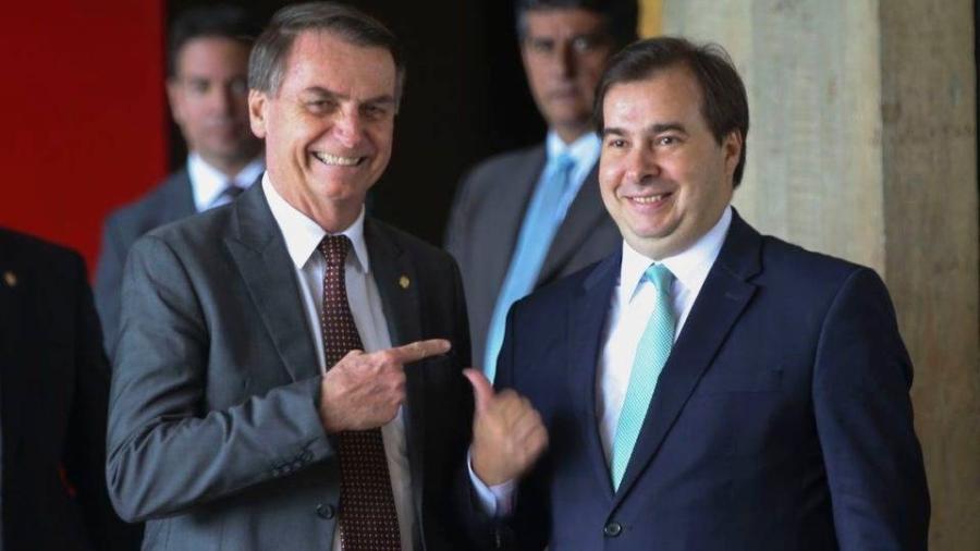 Presidente Jair Bolsonaro e o presidente da Câmara, Rodrigo Maia - Jose Cruz/Agência Brasil