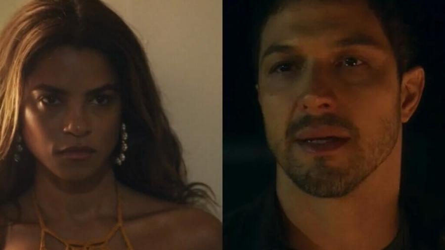 Brisa (Lucy Alves) e Oto (Romulo Estrela) de Travessia - Reprodução - TV Globo 