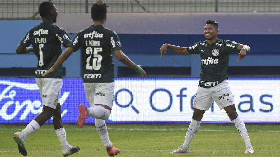 Rony foi bem na vitória do Palmeiras por 3x1 sobre o Delfin nas oitavas de final da Libertadores                              - Ariel Ochoa/ AFP                            