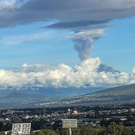 Aeroporto da Cidade do México suspende as operações após atividades no vulcão Popocatépetl - Reprodução/ Redes Sociais 