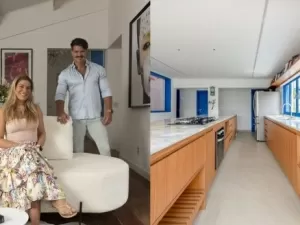 Priscila Fantin e Bruno Lopes fazer tour por “casa dos sonhos” de 3 andares inspirada na Grécia; veja as fotos!