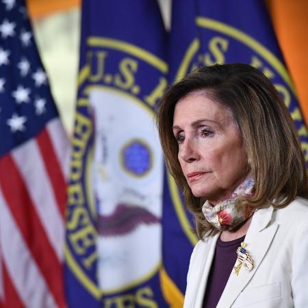 A democrata Nancy Pelosi no Capitólio dos Estados Unidos                              - MANDEL NGAN / AFP                            