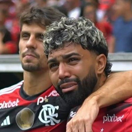 Gabigol se emociona em Flamengo x Cuiabá