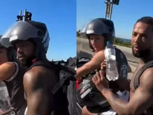 VÍDEO: Nego do Borel é agredido por motoqueiro em trânsito do Rio de Janeiro