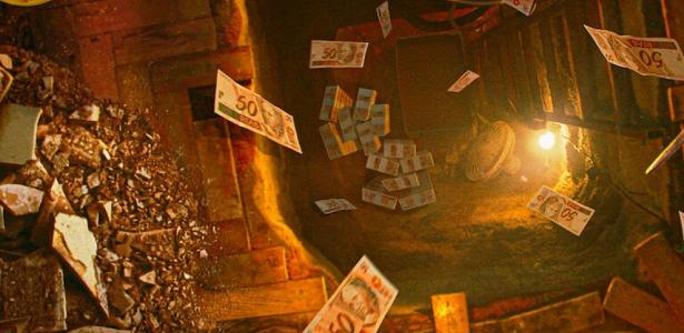 Arte da série 3 Tonelada$: Assalto ao Banco Central na Netflix