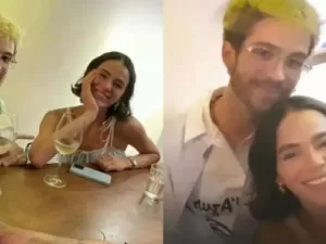 Bruna Marquezine e João Guilherme curtem jantar romântico com direito a serenata
