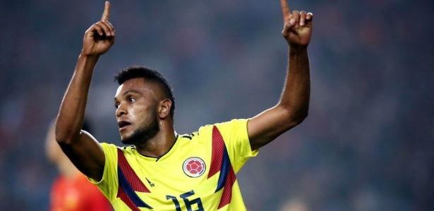 Borja anotou dois gols no amistoso da Colômbia contra a China na última terça - 
