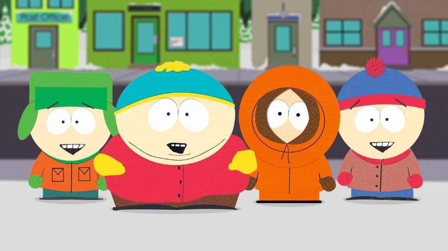As pestes de "South Park" (o gordinho é Cartman, não se enganem por seu sorriso) - 
