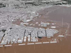 Mapa 3D revela impacto das inundações em Porto Alegre; veja