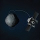 The asteroid Bennu is now the smallest object ever orbited by a spacecraft: an artist's concept of the arrival of OSIRIS-REx at Bennu.  Illustration: Heather Roper / University of Arizona