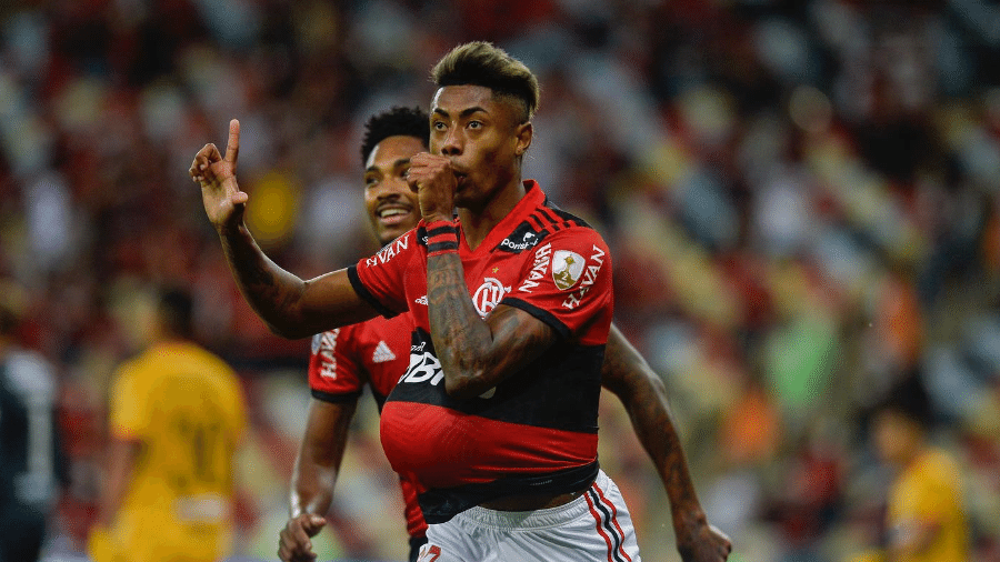 Bruno Henrique em partida pelo Flamengo na Libertadores - Marcelo Cortes/CRF