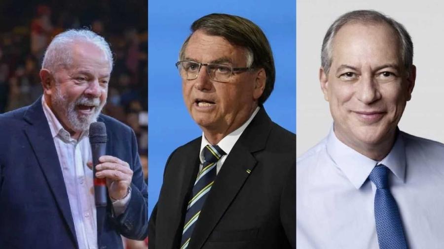 Lula, Bolsonaro e Ciro Gomes lideram a intenção de voto para Presidência - Reprodução                            
