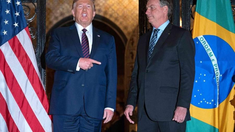 Donald Trump e Jair Bolsonaro                            - JIM WATSON/AFP                            