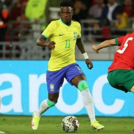 Seleção brasileira em campo contra o Marrocos - Foto/Divulgação