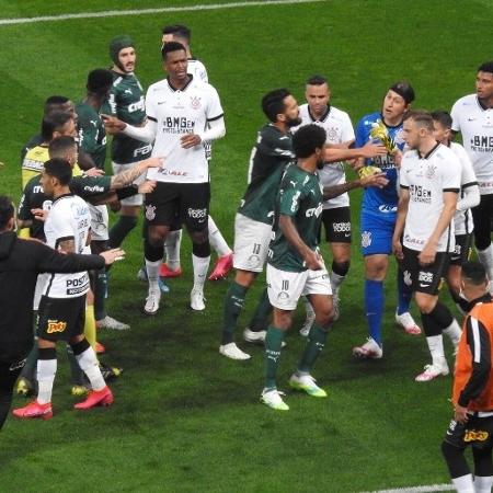 Corinthians e Palmeiras ficam no empate no primeiro jogo da decisão - Reprodução/Twitter