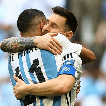Messi e Di Maria comemoram o primeiro gol da Argentina - Reuters - Hannah Mckay