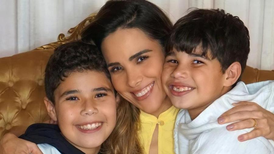  Wanessa com os dois filhos, João Francisco e José Marcus   - Reprodução Instagram