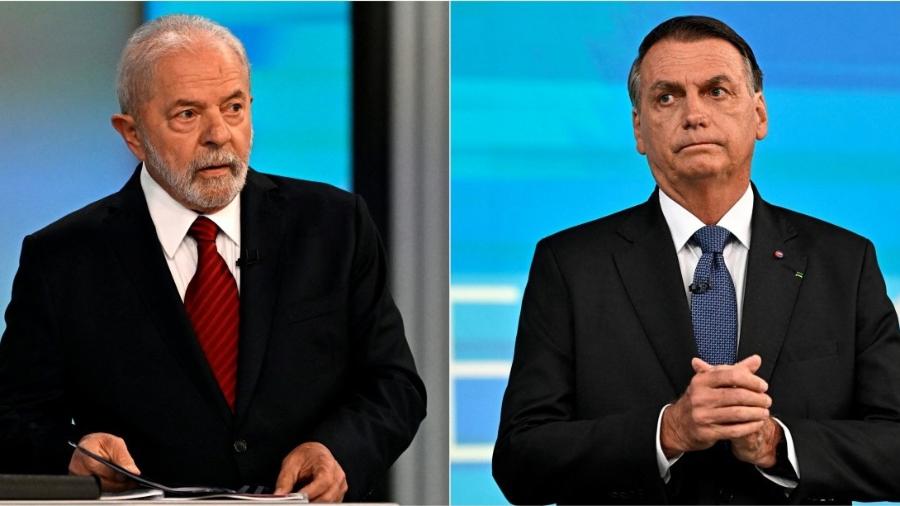 O presidente eleito, Luiz Inácio Lula da Silva, e o presidente atual, Jair Bolsonaro -                                 MAURO PIMENTEL/AFP                            