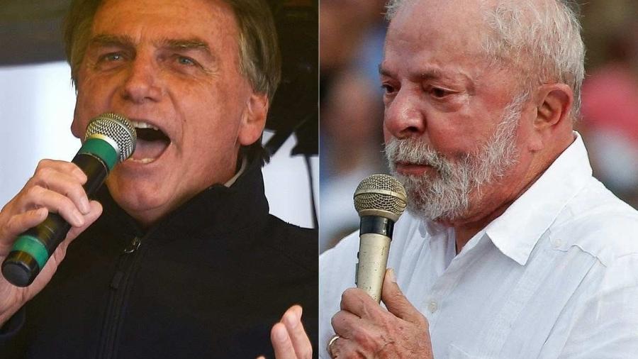  Bolsonaro e Lula no primeiro dia de campanha, em 16 de agosto -  MIGUEL SCHINCARIOL E MAURO PIMENTEL / AFP                            