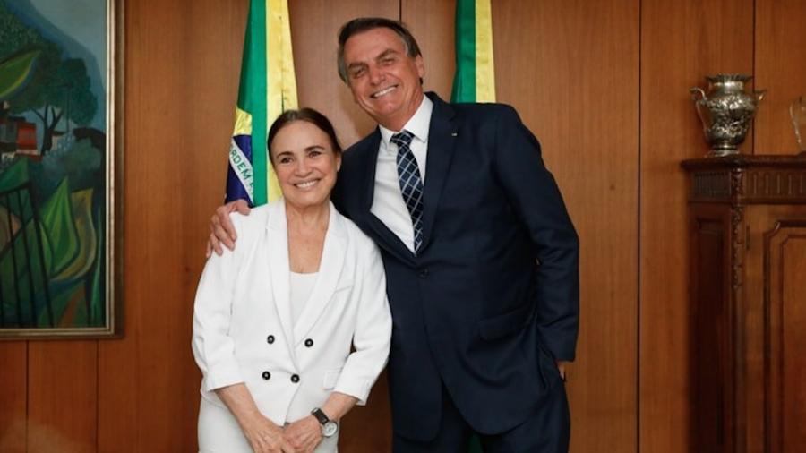 Regina Duarte em almoço com o presidente Jair Bolsonaro - Divulgação/Governo Federal