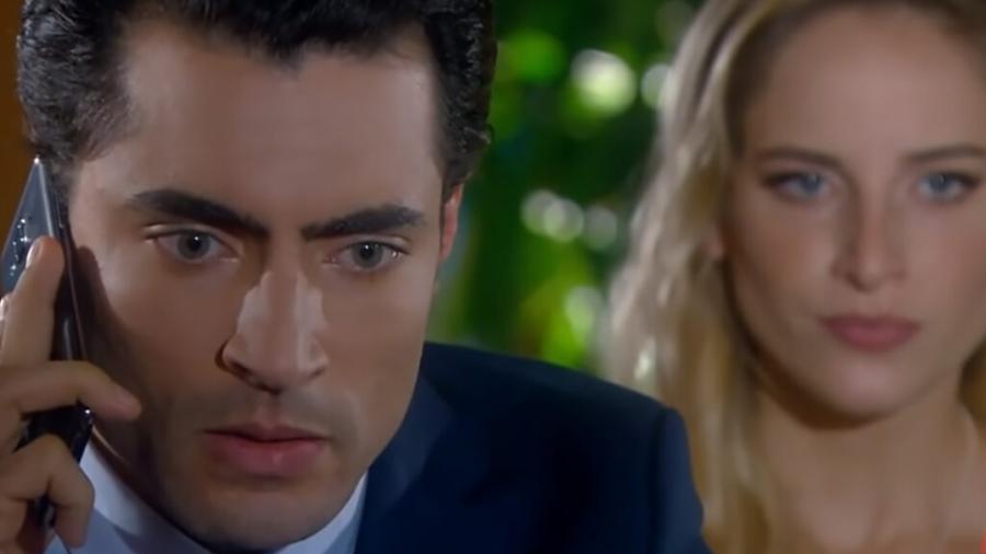 Gustavo (Carlo Porto) e Nicole (Dani Gondim) em Carinha de Anjo (Reprodução/SBT) - Reprodução / Internet