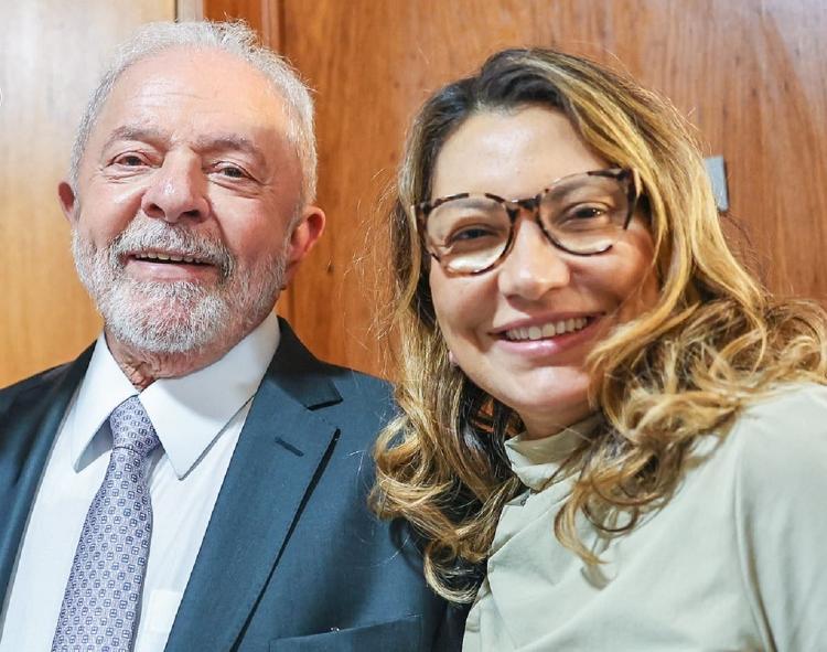 A primeira-dama Janja Lula da Silva