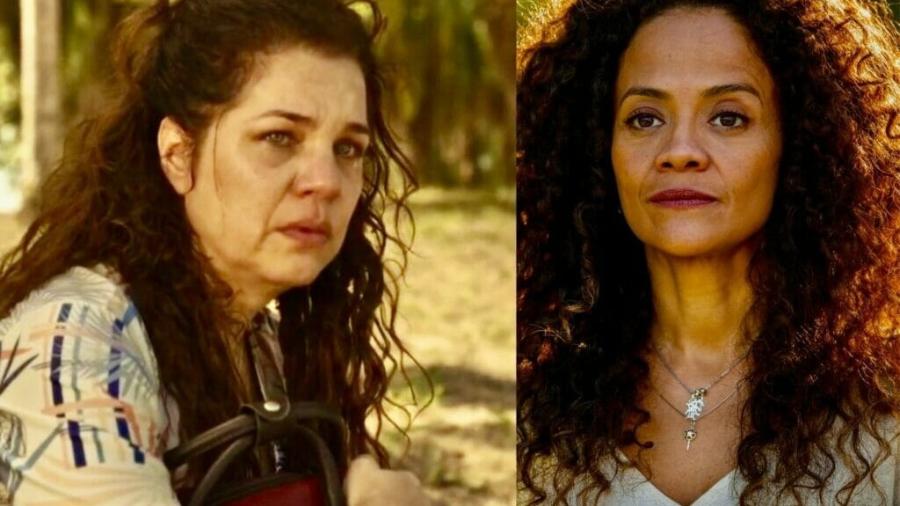 Maria Bruaca (Isabel Teixeira) e Zuleica (Aline Borges) em Pantanal vão viver pacificamente na fazenda  - Reprodução/TV Globo 