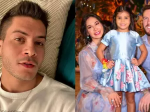 Maíra Cardi faz festão para filha com Arthur Aguiar, e ausência do pai chama atenção na web; ator se pronuncia e aponta o motivo