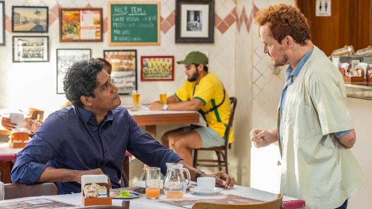 Otávio (Breno da Matta) e Poliana (Matheus Nachtergaele) em 'Vale Tudo' Otávio (Breno da Matta) e Poliana (Matheus Nachtergaele) em 'Vale Tudo'