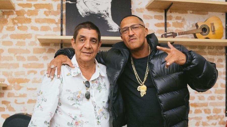 Zeca Pagodinho e Mano Brown quando gravaram último episódio da segunda temporada de "Mano a Mano" - Divulgação/ Jef Delgado/ Spotify
