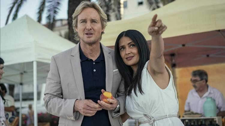 Salma Hayek diz que ficou 'fascinada' com roteiro à la Matrix 1 2 Salma Hayek e Owen Wilson em 'Bliss' - Divulgação/Amazon Prime Video - Divulgação/Amazon Prime Video