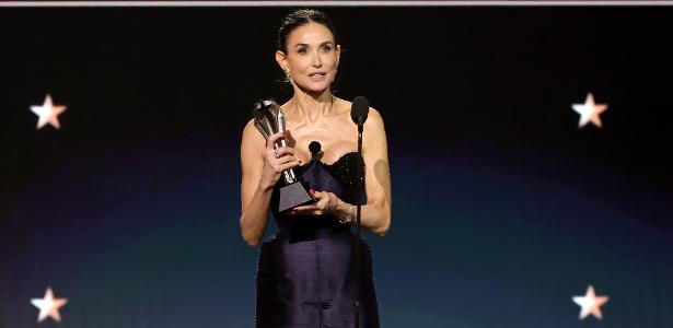 Com narrativa de ressurgimento, Demi Moore tenta primeiro Oscar