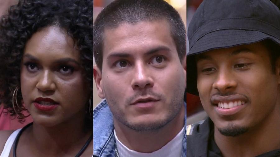 Jessilane, Arthur Aguiar e Paulo André durante o "BBB Dia 101" - Reprodução/ Globoplay